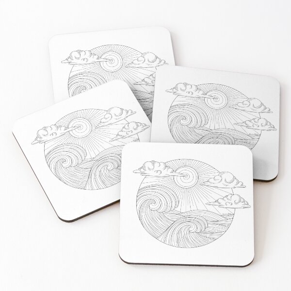 Artikelvorschau, Sea Waves Ink Drawing entworfen und verkauft von YanaFern.