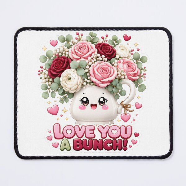 Item preview, Kawaii Teapot Bouquet | Cute Romantic Floral Pun designed and sold by Dulxoz.