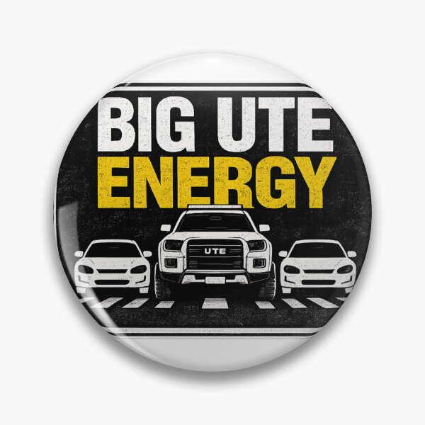 Item preview, Big Ute Energy – Aussie Ute Design - Black background designed and sold by Spiralite.
