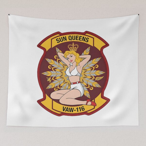 Item preview, US Navy VAW-116 "Sun Kings" Custom "Sun Queens" Pin-up Patch designed and sold by CharlieDesings.