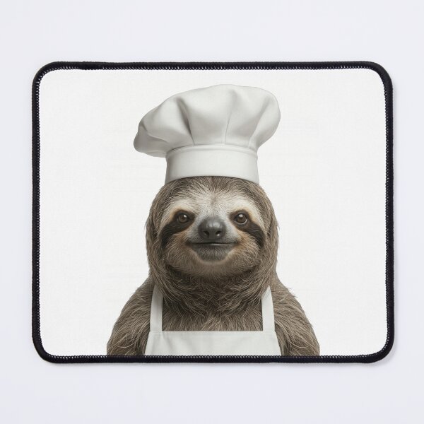 Item preview, Funny Sloth Chef Realistic Animal Cooking Humor Art designed and sold by LazyOwlStore.
