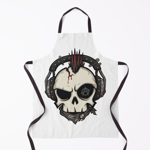 Item preview, Punk Rock Skull with Headphones and Anarchy Symbo Cartoon designed and sold by Cacique969.