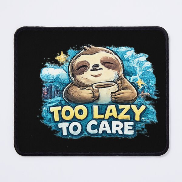 Item preview, Too Lazy To Care Cute Sloth designed and sold by Hobby-up.