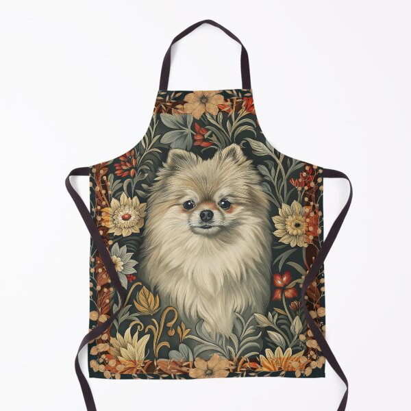 Item preview, Cream Pomeranian William Morris Floral Dog Art designed and sold by AntiqueImages.
