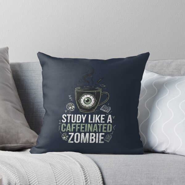Item preview, Study Like a Caffeinated Zombie Funny Student Shirt designed and sold by Amr Darwish Graphic designer.