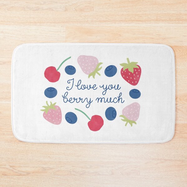 Item preview, I Love You Berry Much Cute Funny Berries Quote designed and sold by winterpumpkin.