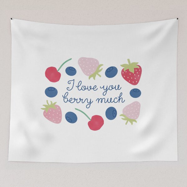 Item preview, I Love You Berry Much Cute Funny Berries Quote designed and sold by winterpumpkin.