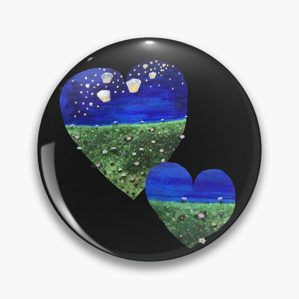 Item preview, Hearts with meadow and sky lanterns designed and sold by creaphyl28.