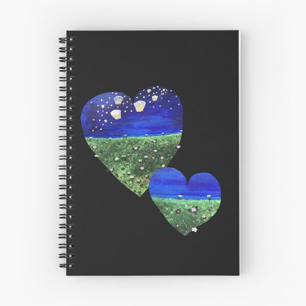 Item preview, Hearts with meadow and sky lanterns designed and sold by creaphyl28.