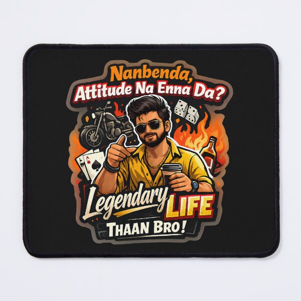 Item preview, Legendary Life Thaan Bro Funny Tamil Attitude Design | Stylish Tamil Swag Gift for Men designed and sold by KS Cosmic Journeys.