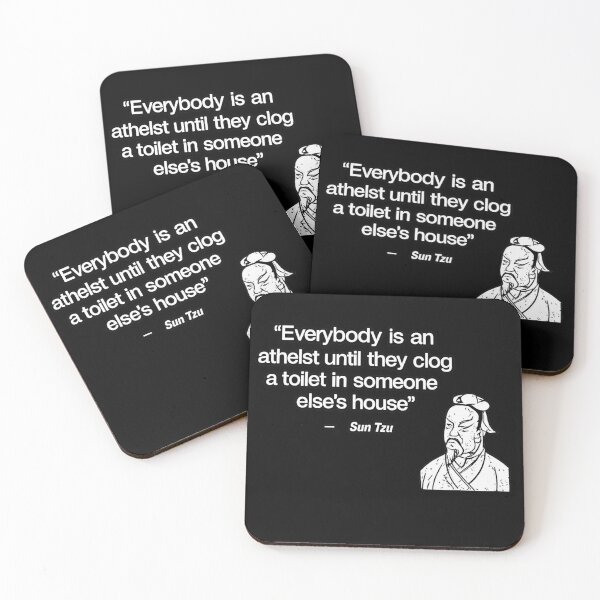 Item preview, Sun Tzu Quote Clogged Toilet Funny Philosophy Design designed and sold by ZEtexaxe.