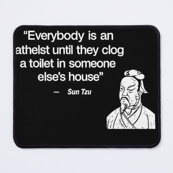 Item preview, Sun Tzu Quote Clogged Toilet Funny Philosophy Design designed and sold by ZEtexaxe.