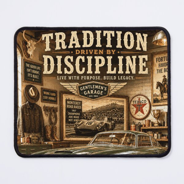 Item preview, Built on Tradition Driven by Discipline Vintage Garage designed and sold by Dusk & Dawn Apparel.