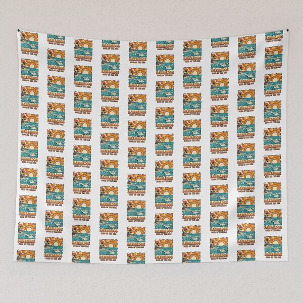 Item preview, Barbados Coastline Retro 70s Groovy Surf Beach designed and sold by DuckOddity.