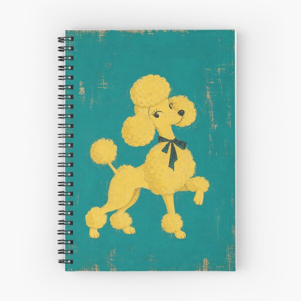 Item preview, etro Poodle — Teal Brushstroke with Vintage Yellow Poodle designed and sold by Jandedan.