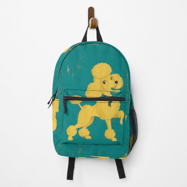 Item preview, etro Poodle — Teal Brushstroke with Vintage Yellow Poodle designed and sold by Jandedan.