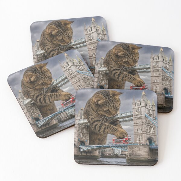 Item preview, Tabby cat and Tower Bridge designed and sold by Carocas20.