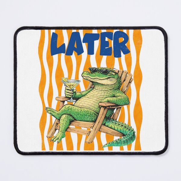 Item preview, Later Alligator Retro Sunset Tiger Stripe Graphic designed and sold by InfiniteOrbit.
