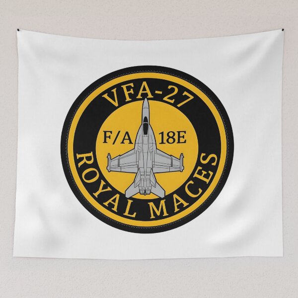 Item preview, US Navy VFA-27 "Royal Maces" F/A-18E Super Hornet Squadron Patch designed and sold by CharlieDesings.
