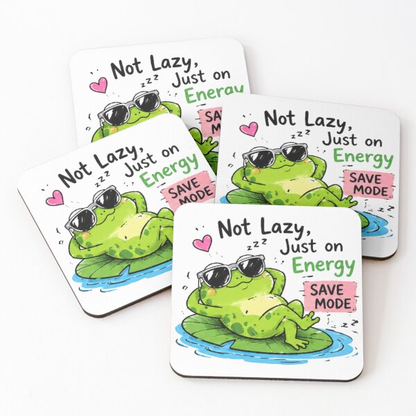 Item preview, Not Lazy Just on Energy Save Mode Funny Frog Shirt | Cute Lazy Frog Meme Design designed and sold by FeelFreeStore.