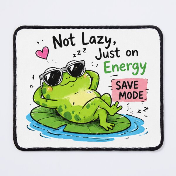 Item preview, Not Lazy Just on Energy Save Mode Funny Frog Shirt | Cute Lazy Frog Meme Design designed and sold by FeelFreeStore.