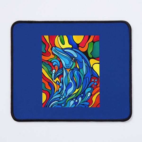 Item preview, Vibrant Dolphin Neurographic Art Print, Colorful Ocean Fantasy Wall Art by Sherry Lynn designed and sold by Sherrylynart.