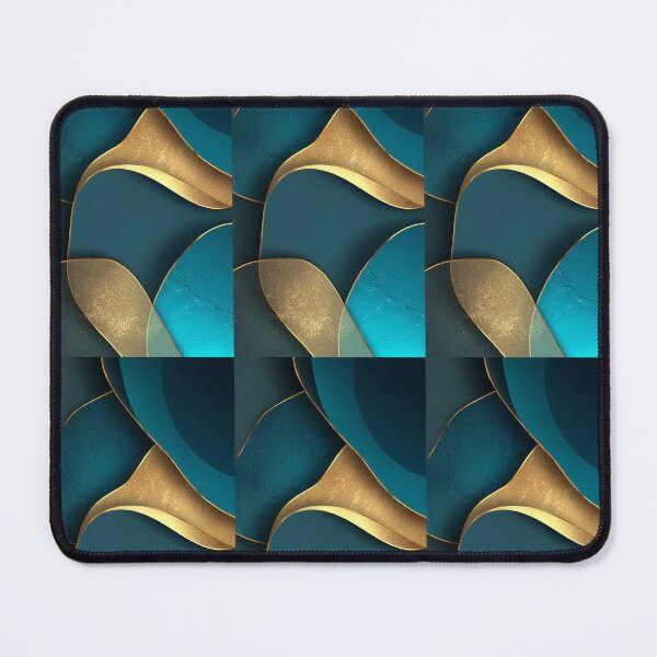 Item preview, Luxury Fluid Teal and Gold Metallic Layers designed and sold by OmniVibe19.