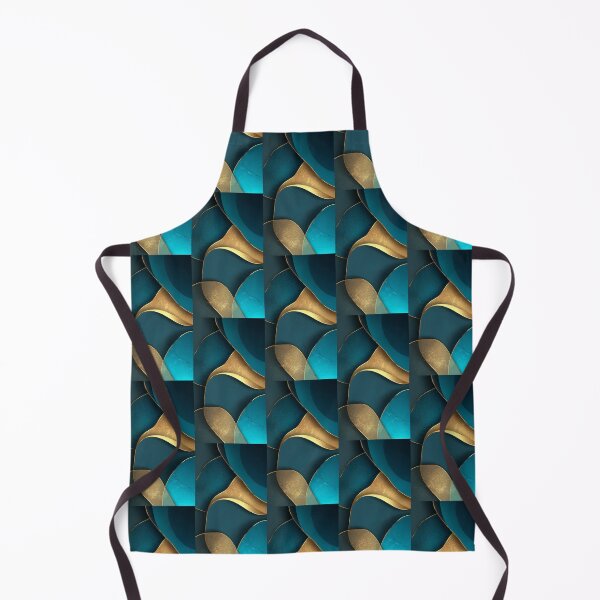 Item preview, Luxury Fluid Teal and Gold Metallic Layers designed and sold by OmniVibe19.