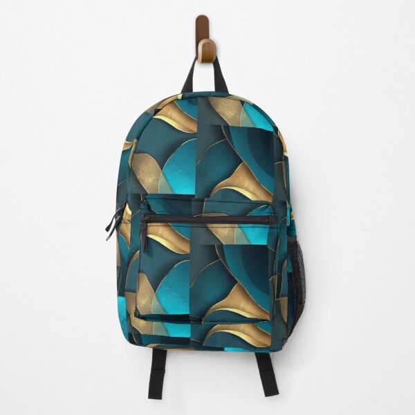Item preview, Luxury Fluid Teal and Gold Metallic Layers designed and sold by OmniVibe19.