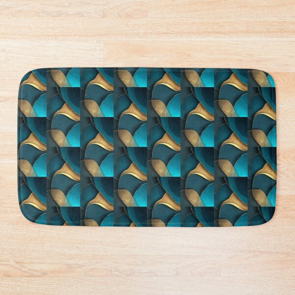Item preview, Luxury Fluid Teal and Gold Metallic Layers designed and sold by OmniVibe19.