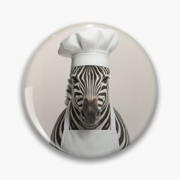 Item preview, Funny Zebra Chef Realistic Animal Cooking Humor Art designed and sold by LazyOwlStore.
