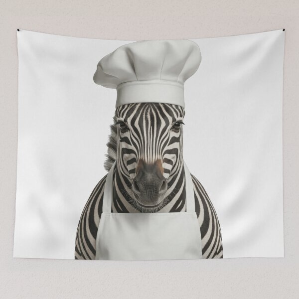 Item preview, Funny Zebra Chef Realistic Animal Cooking Humor Art designed and sold by LazyOwlStore.