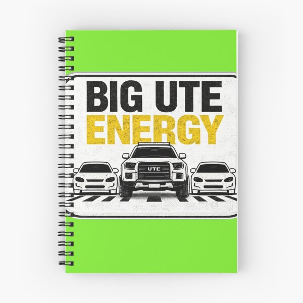Item preview, Big Ute Energy – Aussie Ute Design - White background designed and sold by Spiralite.