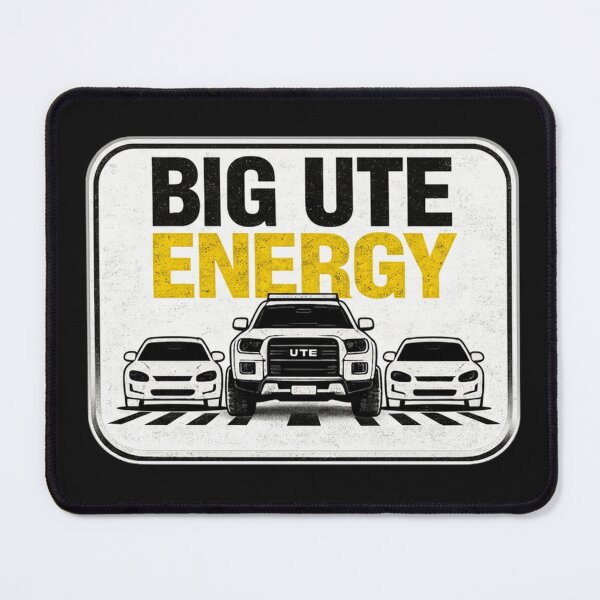 Item preview, Big Ute Energy – Aussie Ute Design - White background designed and sold by Spiralite.