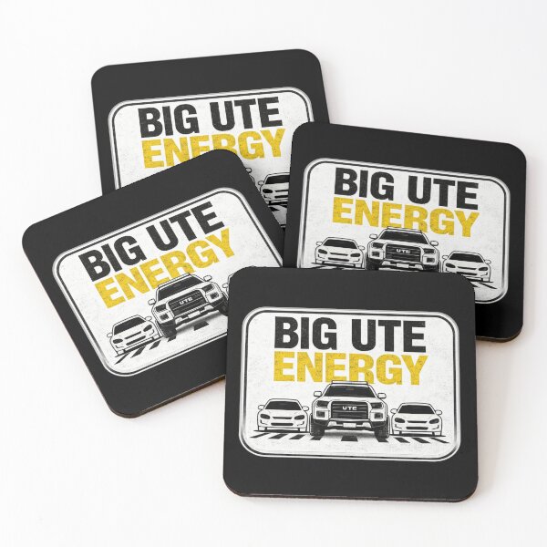 Item preview, Big Ute Energy – Aussie Ute Design - White background designed and sold by Spiralite.
