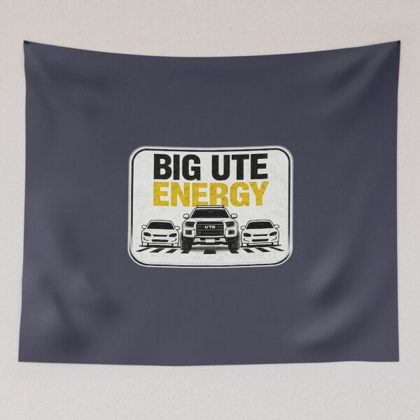 Item preview, Big Ute Energy – Aussie Ute Design - White background designed and sold by Spiralite.