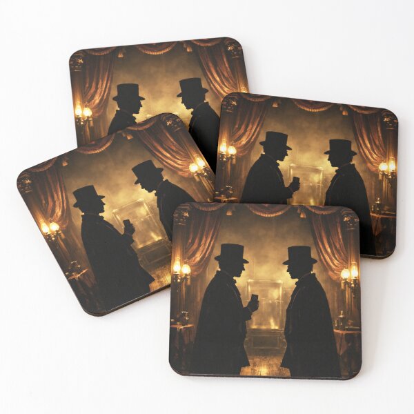 Item preview, Two Magicians Top Hat Stage Golden Light Cinema Poster designed and sold by Cine8.