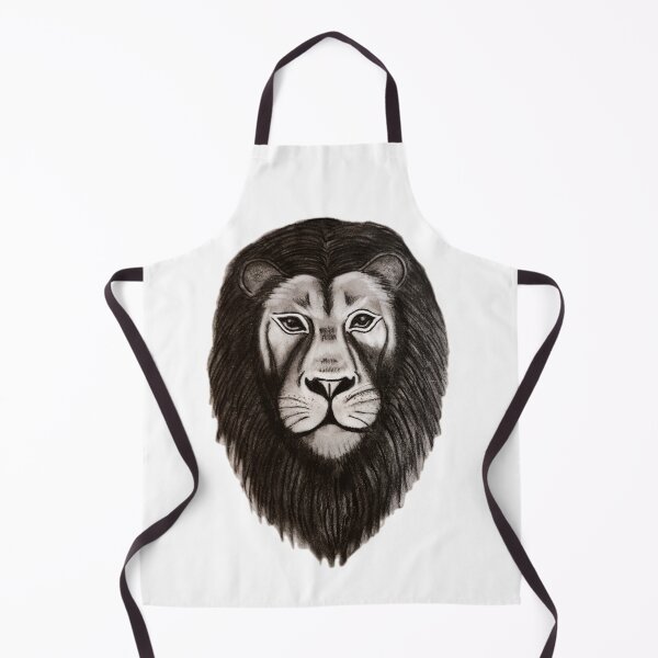 Item preview, Majestic Lion Charcoal Drawing - Powerful Lion Portrait designed and sold by Lauretius.
