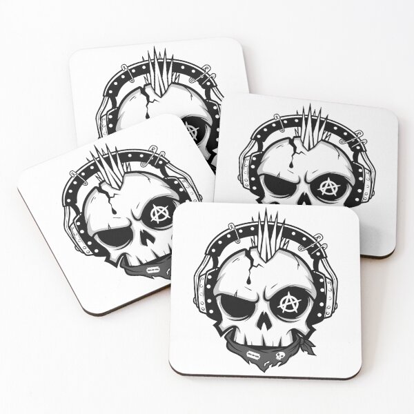 Item preview, Copy of Punk Rock Skull with Headphones and Anarchy Symbo Cartoon designed and sold by Cacique969.