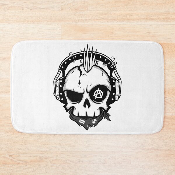 Item preview, Copy of Punk Rock Skull with Headphones and Anarchy Symbo Cartoon designed and sold by Cacique969.