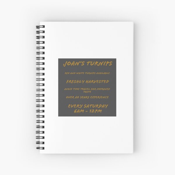 Joan’s turnips Spiral Notebook