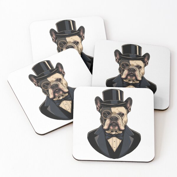 Item preview, French Bulldog Gentleman Shirt Dapper Dog Victorian Top Hat Frenchie Lover Gift Tee designed and sold by Sky-bully.