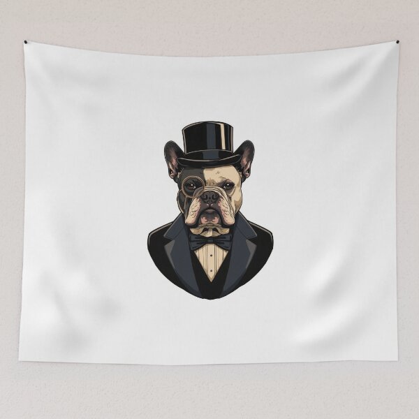 Item preview, French Bulldog Gentleman Shirt Dapper Dog Victorian Top Hat Frenchie Lover Gift Tee designed and sold by Sky-bully.