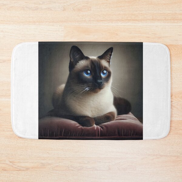 Item preview, Siamese cat with captivating gaze - Feline elegance designed and sold by davidromapixel.