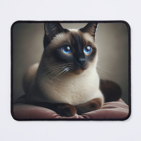 Item preview, Siamese cat with captivating gaze - Feline elegance designed and sold by davidromapixel.