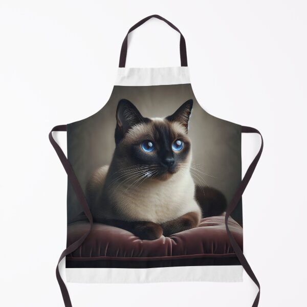 Item preview, Siamese cat with captivating gaze - Feline elegance designed and sold by davidromapixel.