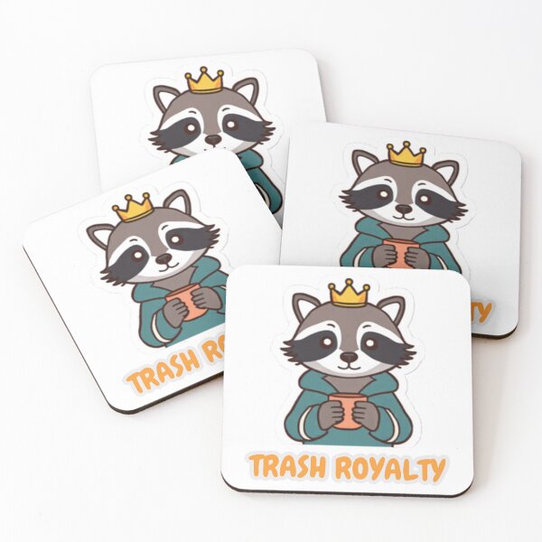 Item preview, Trash Royalty Raccoon – Funny Cartoon Animal Sticker designed and sold by SYNTR.