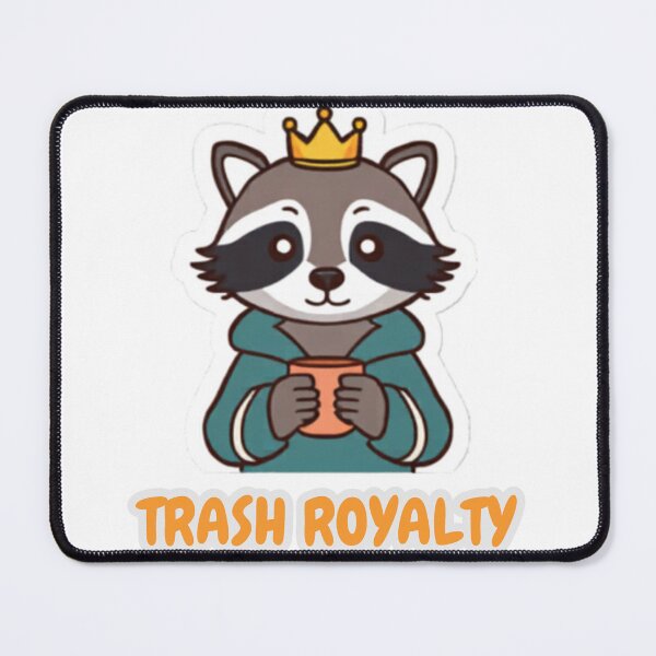 Item preview, Trash Royalty Raccoon – Funny Cartoon Animal Sticker designed and sold by SYNTR.