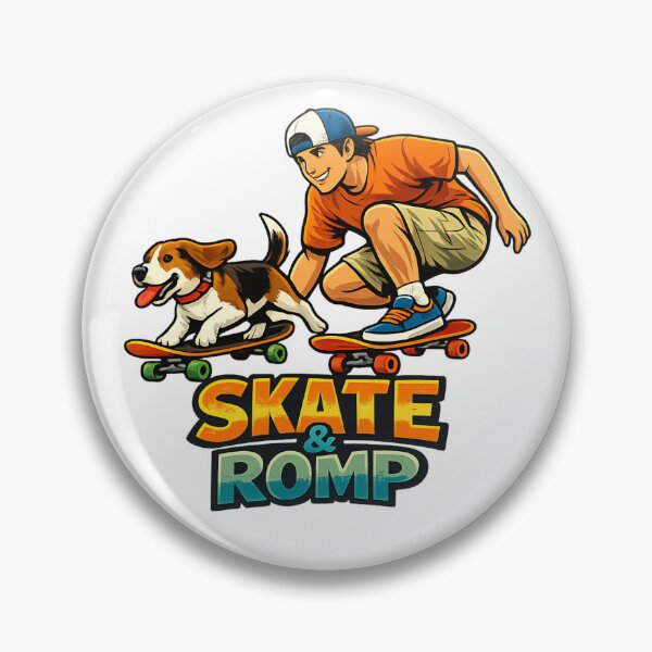 Item preview, Beagle Skateboarding Shirt – Skater Dog Graphic Tee – Skate & Romp designed and sold by MattyManiac.