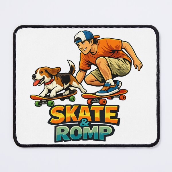 Item preview, Beagle Skateboarding Shirt – Skater Dog Graphic Tee – Skate & Romp designed and sold by MattyManiac.